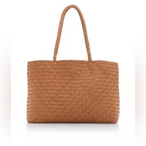 Madewell Handwoven Leather Tote Bag Desert Camel Large Tote Purse